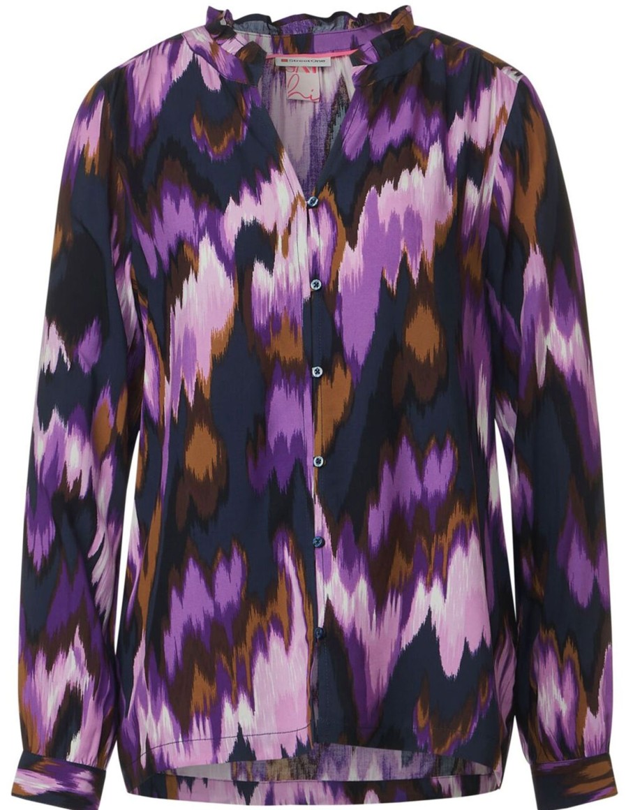 Kleding Street One | Street One Bloue Met Patroon